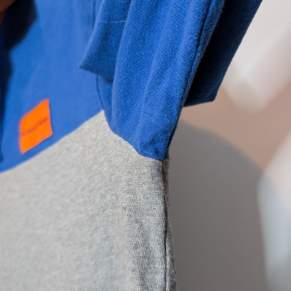 Calvin Klein 80s style polo colorblock rugby shirt long sleeve Sz M Fisherman - Picture 10 of 16